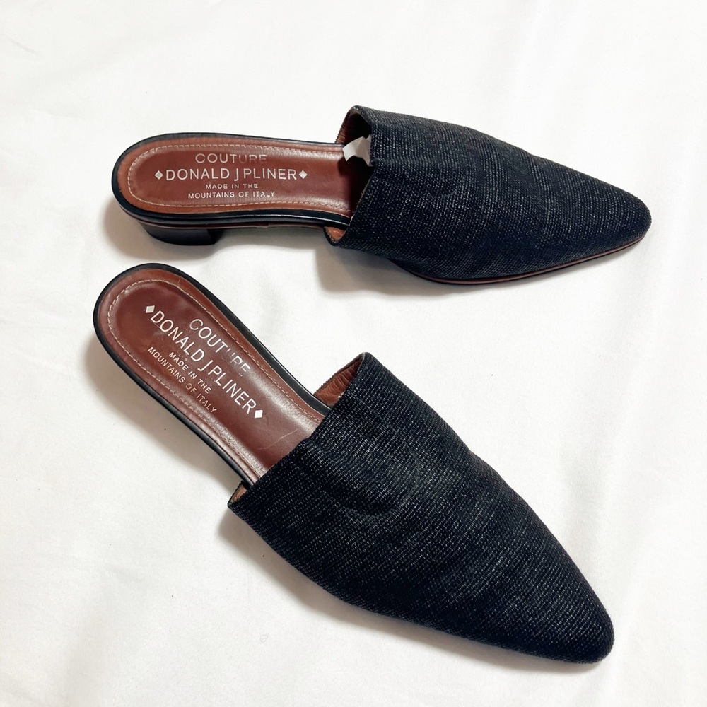 🔥Donald Pliner Couture black mules Sz 6.5